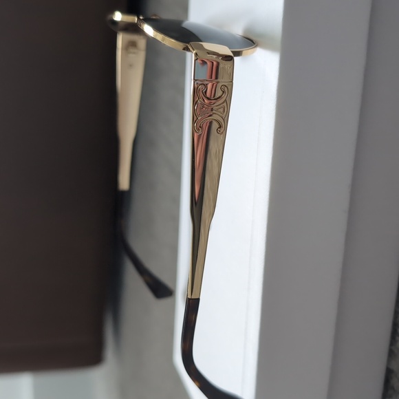 TRIOMPHE METAL 01 SUNGLASSES IN METALGOLD / GREEN - Picture 6 of 12